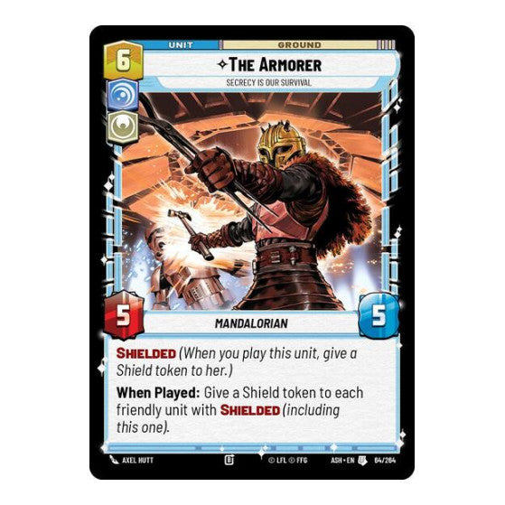 The Armorer Secrecy is Our Survival (ASH) #64/264 Uncommon (Near Mint) Ashes of the Empire Star Wars: Unlimited: 2026