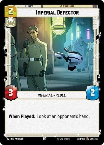 Imperial Defector (ASH) #250/264 Common (Near Mint) Ashes of the Empire Star Wars: Unlimited: 2026