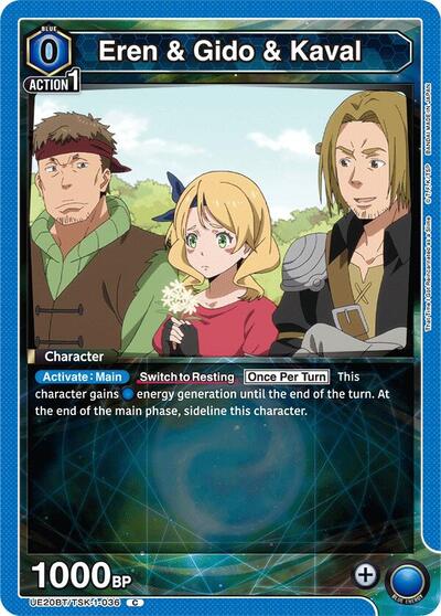 Eren & Gido & Kaval (UE20BT) #UE20BT/TSK-1-036 Common (Near Mint) UE20BT: That Time I Got Reincarnated as a Slime Union Arena: 2026