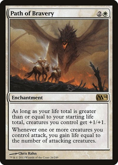 Path of Bravery (M14) #26 Rare (Lightly Played) Magic 2014 (M14) Magic: The Gathering: 2013