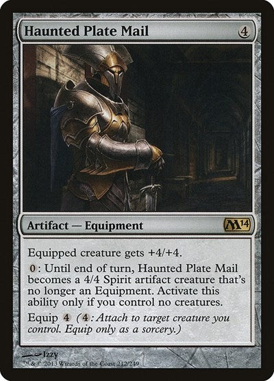 Haunted Plate Mail (M14) #212 Rare (Lightly Played) Magic 2014 (M14) Magic: The Gathering: 2013