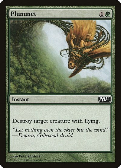 Plummet (M14) #188 Common (Lightly Played) Magic 2014 (M14) Magic: The Gathering: 2013