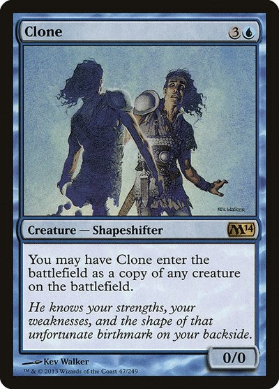 Clone (M14) #47 Rare (Heavily Played) Magic 2014 (M14) Magic: The Gathering: 2013