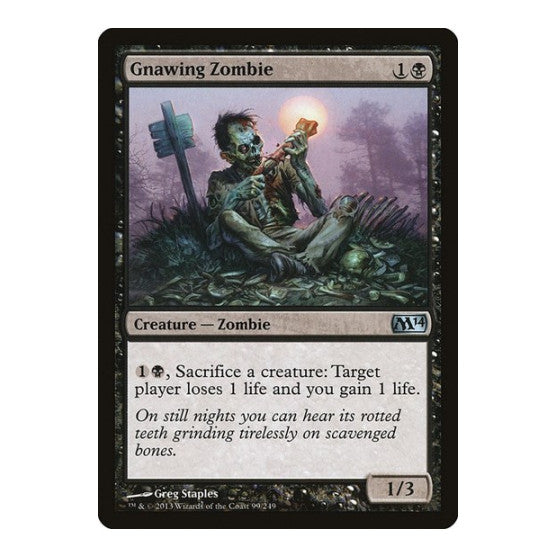 Gnawing Zombie (M14) #99 Uncommon Magic 2014 (M14) Magic: The Gathering: 2013