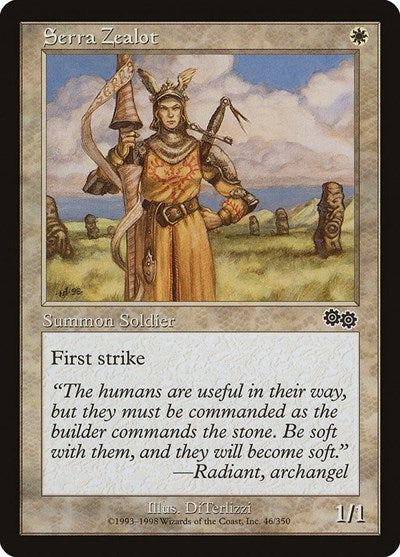 Serra Zealot (USG) #46 Common (Lightly Played) Urza's Saga Magic: The Gathering: 1998