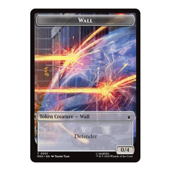 Wall // Alien Double-Sided Token (MSH) #1 // 11 Token (Foil Near Mint) Marvel Super Heroes Magic: The Gathering: 2026