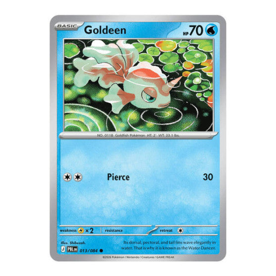 Goldeen - 013/084 (PBL) #013/084 Common (Reverse Holofoil Lightly Played) ME05: Pitch Black Pokemon: 2026