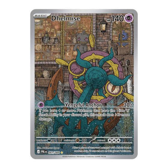 Dhelmise - 091/084 (PBL) #091/084 Illustration Rare (Holofoil Near Mint) ME05: Pitch Black Pokemon: 2026