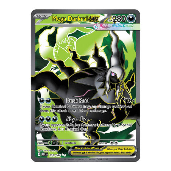 Mega Darkrai ex - 101/084 (PBL) #101/084 Ultra Rare (Holofoil Near Mint) ME05: Pitch Black Pokemon: 2026