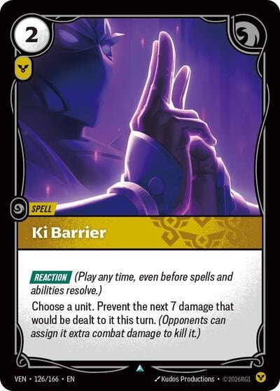 Ki Barrier (VEN) #126/166 Uncommon (Near Mint) Vendetta Riftbound: League of Legends Trading Card Game: 2026