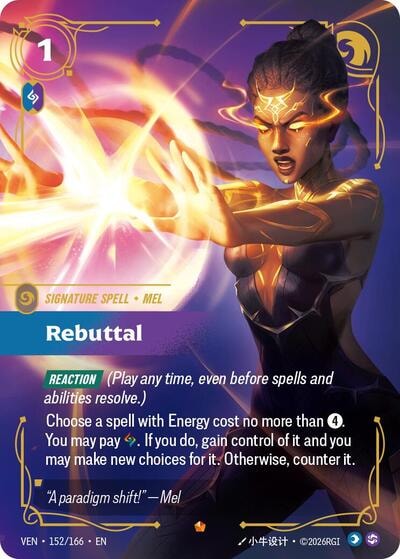 Rebuttal (VEN) #152/166 Epic (Foil Near Mint) Vendetta Riftbound: League of Legends Trading Card Game: 2026