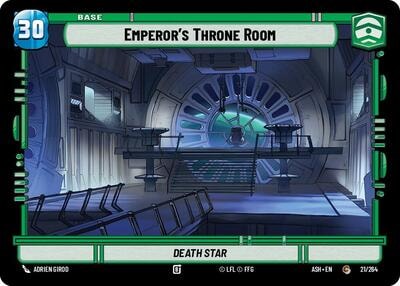 Emperor's Throne Room // Advantage (ASH) #21/264 // T02 Common (Near Mint) Ashes of the Empire Star Wars: Unlimited: 2026