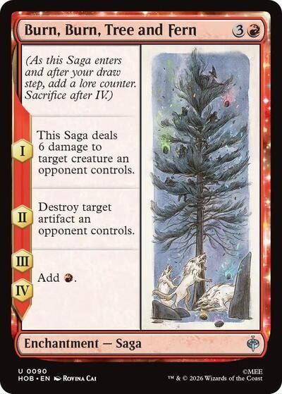 Burn Burn Tree and Fern (HOB) #90 Uncommon (Lightly Played) The Hobbit Magic: The Gathering: 2026