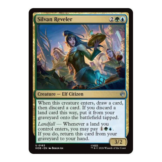 Silvan Reveler (HOB) #163 Uncommon (Lightly Played) The Hobbit Magic: The Gathering: 2026