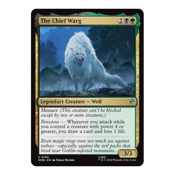 The Chief Warg (HOB) #150 Uncommon (Lightly Played) The Hobbit Magic: The Gathering: 2026