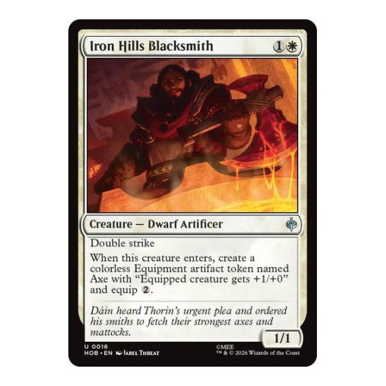 Iron Hills Blacksmith (HOB) #16 Uncommon (Foil Lightly Played) The Hobbit Magic: The Gathering: 2026