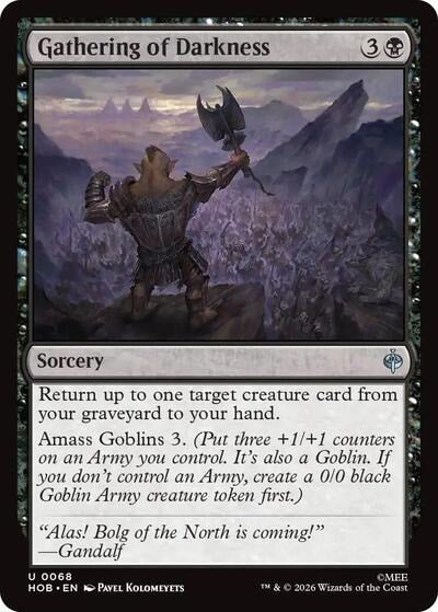 Gathering of Darkness (HOB) #68 Uncommon (Lightly Played) The Hobbit Magic: The Gathering: 2026