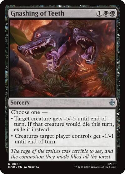 Gnashing of Teeth (HOB) #69 Uncommon (Lightly Played) The Hobbit Magic: The Gathering: 2026
