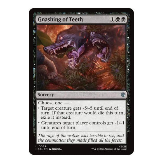 Gnashing of Teeth (HOB) #69 Uncommon (Lightly Played) The Hobbit Magic: The Gathering: 2026