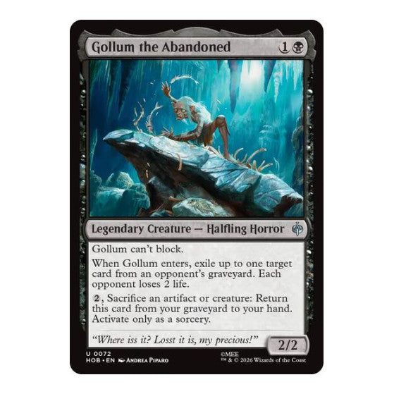 Gollum the Abandoned (HOB) #72 Uncommon (Lightly Played) The Hobbit Magic: The Gathering: 2026