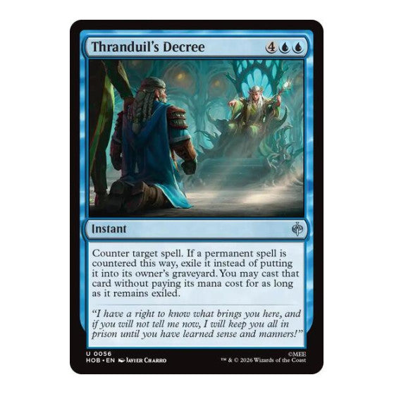 Thranduil's Decree (HOB) #56 Uncommon (Lightly Played) The Hobbit Magic: The Gathering: 2026