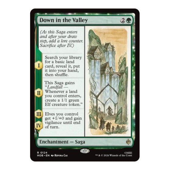 Down in the Valley (HOB) #124 Rare (Lightly Played) The Hobbit Magic: The Gathering: 2026
