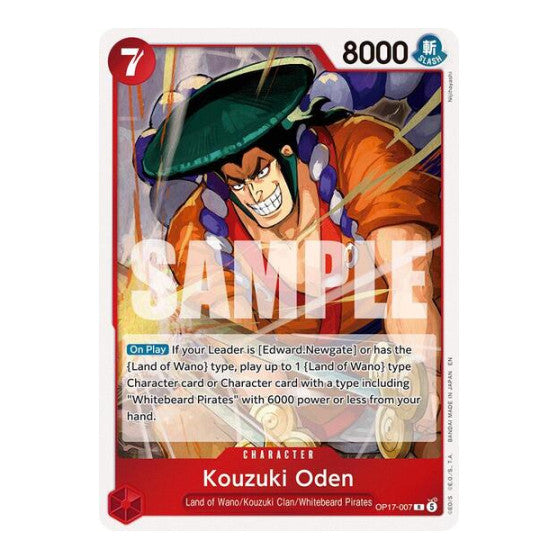 Kouzuki Oden (OP17) #OP17-007 Rare (Foil Near Mint) The World's Strongest Warriors One Piece Card Game: 2026