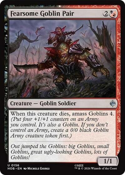 Fearsome Goblin Pair (HOB) #156 Uncommon (Lightly Played) The Hobbit Magic: The Gathering: 2026