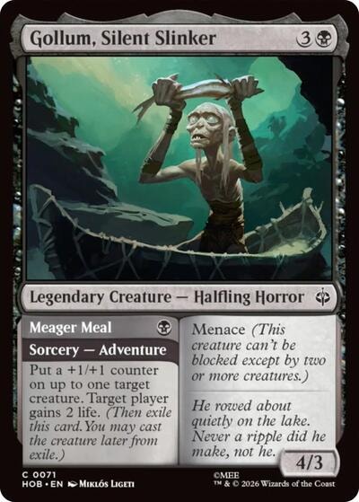 Gollum Silent Slinker (HOB) #71 Common (Lightly Played) The Hobbit Magic: The Gathering: 2026