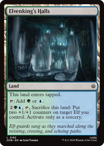 Elvenkings Halls (HOB) #182 Land (Lightly Played) The Hobbit Magic: The Gathering: 2026