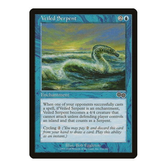 Veiled Serpent (USG) #110 Common (Lightly Played) Urza's Saga Magic: The Gathering: 1998