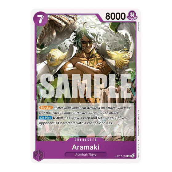 Aramaki (OP17) #OP17-059 Uncommon (Near Mint) The World's Strongest Warriors One Piece Card Game: 2026