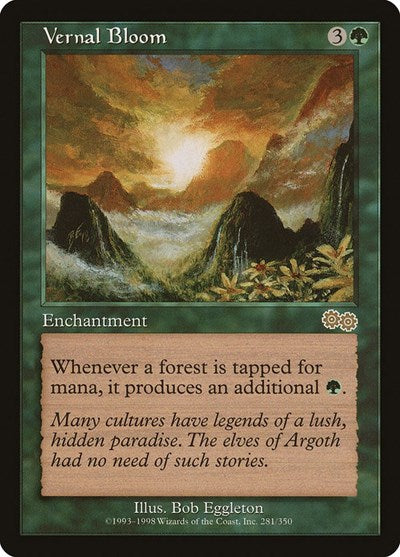 Vernal Bloom (USG) #281 Rare (Lightly Played) Urza's Saga Magic: The Gathering: 1998