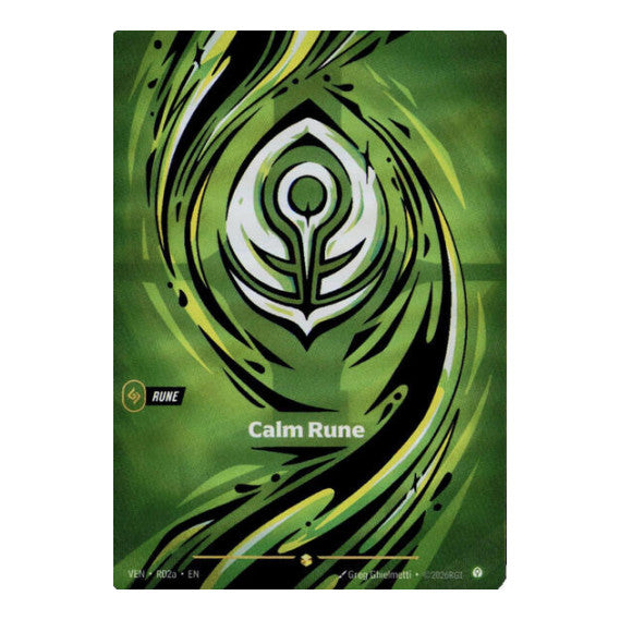 Calm Rune (R02a) (VEN) #R02a Showcase (Foil Near Mint) Vendetta Riftbound: League of Legends Trading Card Game: 2026