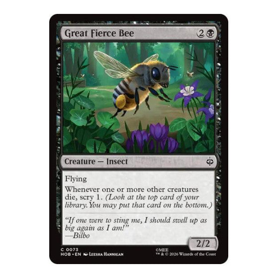 Great Fierce Bee (HOB) #73 Common (Lightly Played) The Hobbit Magic: The Gathering: 2026
