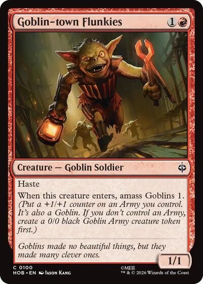 Goblin town Flunkies (HOB) #100 Common (Lightly Played) The Hobbit Magic: The Gathering: 2026