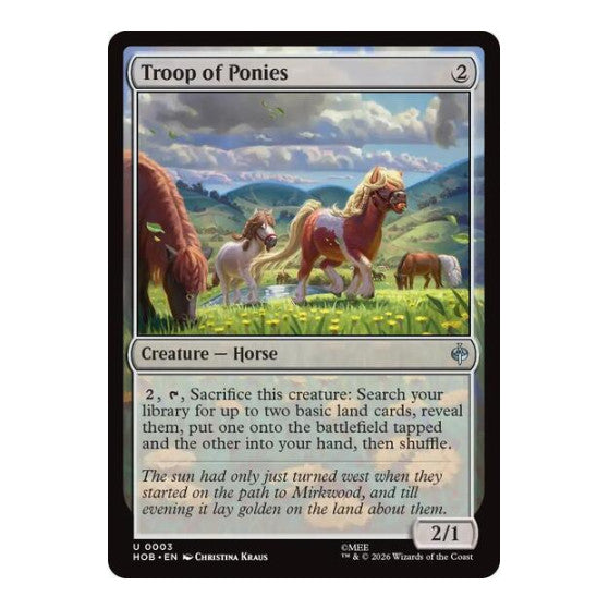 Troop of Ponies (HOB) #3 Uncommon (Lightly Played) The Hobbit Magic: The Gathering: 2026