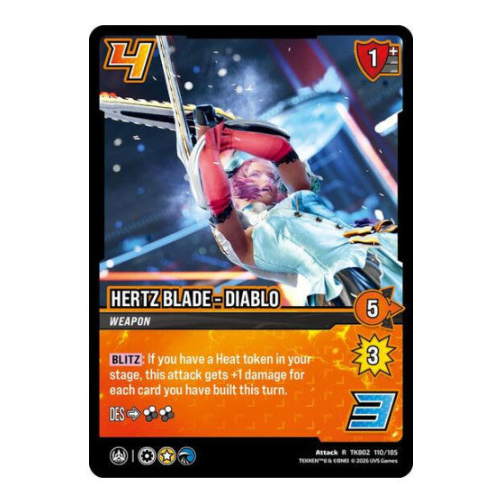 Hertz Blade Diablo (TK8) #TK802 110/185 Rare (Foil Near Mint) TEKKEN 8 UniVersus: 2026