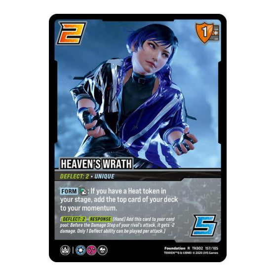 Heavens Wrath (TK8) #TK802 157/185 Rare (Foil Near Mint) TEKKEN 8 UniVersus: 2026