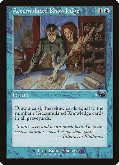 Accumulated Knowledge (NMS) #26 Common (Lightly Played) Nemesis Magic: The Gathering: 2000