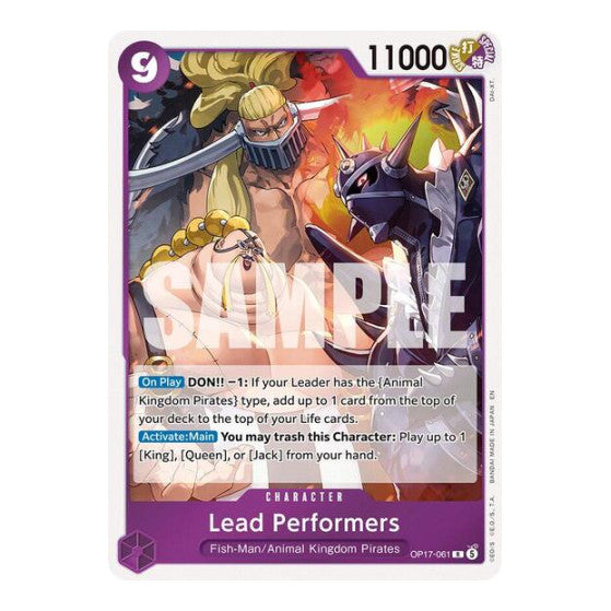 Lead Performers (OP17) #OP17-061 Rare (Foil Near Mint) The World's Strongest Warriors One Piece Card Game: 2026
