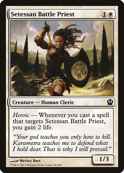 Setessan Battle Priest (THS) #29 Common (Moderately Played) Theros Magic: The Gathering: 2013