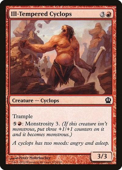 Ill Tempered Cyclops (THS) #125 Common (Lightly Played) Theros Magic: The Gathering: 2013