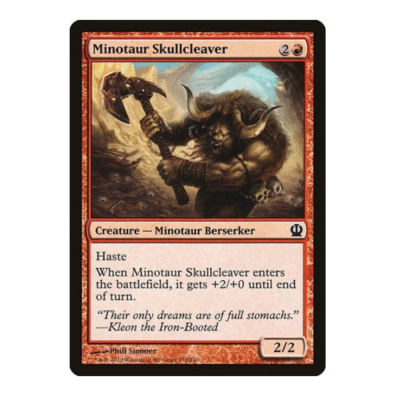 Minotaur Skullcleaver (THS) #130 Common (Lightly Played) Theros Magic: The Gathering: 2013