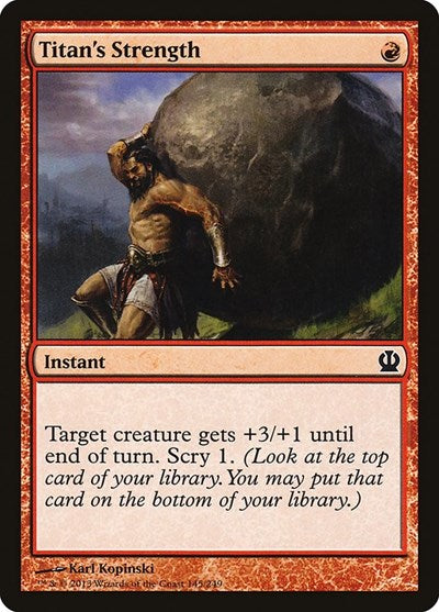 Titans Strength (THS) #145 Common (Moderately Played) Theros Magic: The Gathering: 2013