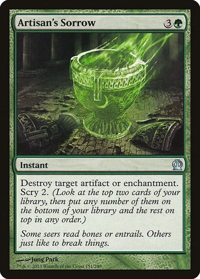 Artisans Sorrow (THS) #151 Uncommon (Lightly Played) Theros Magic: The Gathering: 2013
