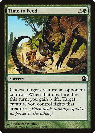 Time to Feed (THS) #181 Common (Lightly Played) Theros Magic: The Gathering: 2013