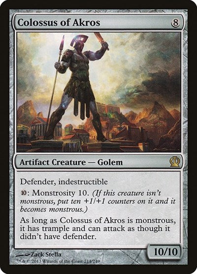 Colossus of Akros (THS) #214 Rare (Heavily Played) Theros Magic: The Gathering: 2013