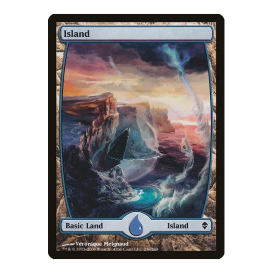 Island 236 Full Art (ZEN) #236 Land Zendikar Magic: The Gathering: 2009