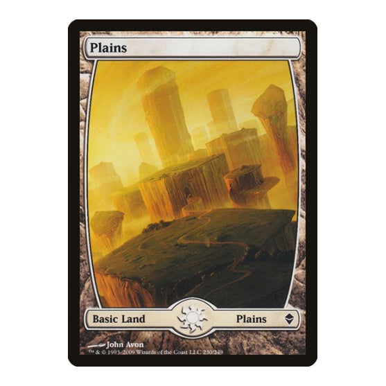 Plains (230) - Full Art (ZEN) #230 Land Zendikar Magic: The Gathering: 2009